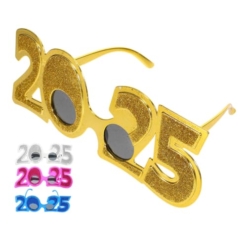 KOMBIUDA 4stücke Partybrillen Lustige Farbige Sonnenbrillen Für Neujahrsfeiern Hochzeiten Und Geburtstagsfeiern Fotorequisiten Und Partyzubehör Rosa Silber Blau Und Gold KOMBIUDA 4stücke Partybrillen Lustige Farbige Sonnenbrillen Für Neujahrsfeiern Hochzeiten Und Geburtstagsfeiern Fotorequisiten Und Partyzubehör Rosa Silber Blau Und Gold von KOMBIUDA