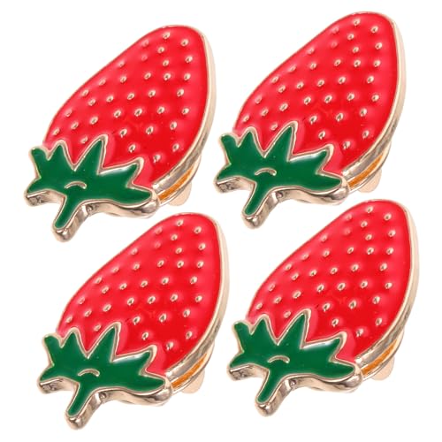 KOMBIUDA 4 Stück Fruchtbrosche Erdbeertaschenanhänger Frucht-Partybevorzugung Erdbeer-Geldbörsenanhänger Erdbeer-Anstecknadel sommer pin Broschen Mode-Früchte-Brosche Zinklegierung rot KOMBIUDA 4 Stück Fruchtbrosche Erdbeertaschenanhänger Frucht-Partybevorzugung Erdbeer-Geldbörsenanhänger Erdbeer-Anstecknadel sommer pin Broschen Mode-Früchte-Brosche Zinklegierung rot von KOMBIUDA