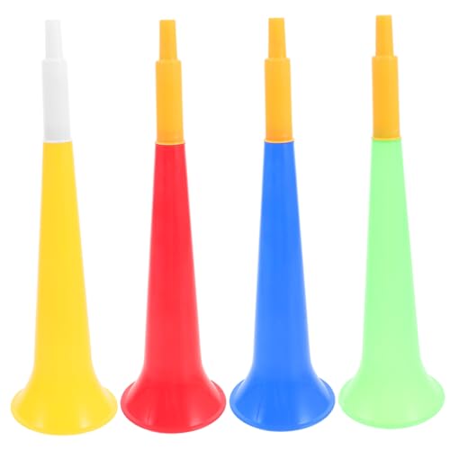 KOMBIUDA 4 Stück Fußballhorn Megaphon Geräuschmacher Krachmacher Pfeifen mit Lanyard Party-Horn Blasrohr Kinderhorn Mehrfarbiges Horn jubeln Requisiten stadion horn Plastik KOMBIUDA 4 Stück Fußballhorn Megaphon Geräuschmacher Krachmacher Pfeifen mit Lanyard Party-Horn Blasrohr Kinderhorn Mehrfarbiges Horn jubeln Requisiten stadion horn Plastik von KOMBIUDA