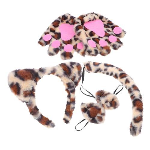 KOMBIUDA 4-teiliges Geparden-kostümset Mit Stirnband Und Ohren Leopardenmuster Cosplay Für Kinderpartys Und Halloween-verkleidungen KOMBIUDA 4-teiliges Geparden-kostümset Mit Stirnband Und Ohren Leopardenmuster Cosplay Für Kinderpartys Und Halloween-verkleidungen von KOMBIUDA