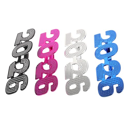 KOMBIUDA 4 Stück Teiliges Glitzer Silvester Brillen aus Robustem Kunststoff Party Accessoires mit Funkelndem Design Vielseitig für Silvester Karneval und Abschlussfeiern Auffällige Foto KOMBIUDA 4 Stück Teiliges Glitzer Silvester Brillen aus Robustem Kunststoff Party Accessoires mit Funkelndem Design Vielseitig für Silvester Karneval und Abschlussfeiern Auffällige Foto von KOMBIUDA