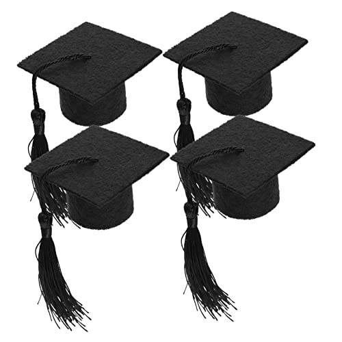 KOMBIUDA 4 Stück Teiliges Mini Doktorhut Flaschenverschluss mit Quaste Schwarze Abschlusskappe Flaschenhülle Dekorative Weinflaschen Topper für Schulabschluss Abi Party Tischdekoration KOMBIUDA 4 Stück Teiliges Mini Doktorhut Flaschenverschluss mit Quaste Schwarze Abschlusskappe Flaschenhülle Dekorative Weinflaschen Topper für Schulabschluss Abi Party Tischdekoration von KOMBIUDA