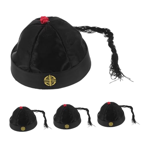 KOMBIUDA 4 Stück Traditionelle Chinesische Kaiserhüte mit Pferdeschwanz Leichte Nylonkappe für Theater Cosplay Bühnenauftritte Vielseitig Einsetzbar Erwachsene KOMBIUDA 4 Stück Traditionelle Chinesische Kaiserhüte mit Pferdeschwanz Leichte Nylonkappe für Theater Cosplay Bühnenauftritte Vielseitig Einsetzbar Erwachsene von KOMBIUDA