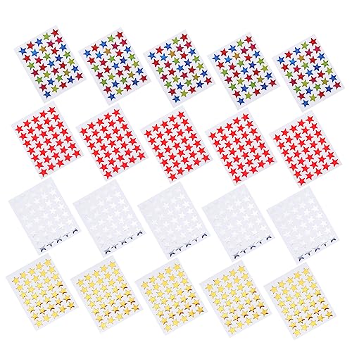 KOMBIUDA 40 Blatt Sterne-Aufkleber Stickers for Sticker für schulsachen schulmaterial schulzeug Belohnungsaufkleber für den Kindergarten kleine Sternaufkleber Silberne Aufkleber KOMBIUDA 40 Blatt Sterne-Aufkleber Stickers for Sticker für schulsachen schulmaterial schulzeug Belohnungsaufkleber für den Kindergarten kleine Sternaufkleber Silberne Aufkleber von KOMBIUDA
