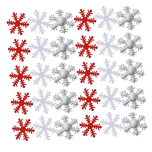 KOMBIUDA 400 Stück Schneeflocken Konfetti Kleine Schneeflocken Gefälscht Drinnen Weihnachtsbaum-schneeflocke-ornament Weihnachtsdekoration Tisch Weihnachtsdekorationen Rustikal Party Mini von KOMBIUDA
