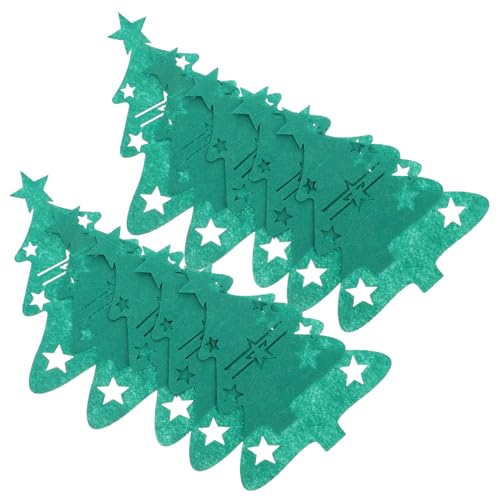KOMBIUDA 48 Stück Teiliges Grün Filz Besteckhalter Weihnachtsbaumform Gabel Löffel Aufbewahrungstaschen Festliche Tischdekoration für Bankett und Feiertagsessen KOMBIUDA 48 Stück Teiliges Grün Filz Besteckhalter Weihnachtsbaumform Gabel Löffel Aufbewahrungstaschen Festliche Tischdekoration für Bankett und Feiertagsessen von KOMBIUDA
