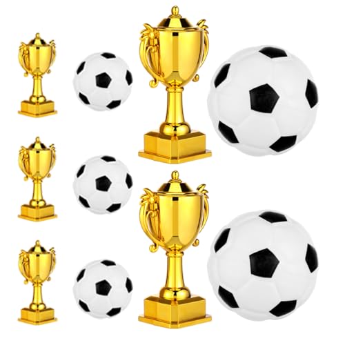 KOMBIUDA 5 Sätze Mini Goldene Pokale und Fußball Dekorationen aus Kunststoff Kleine Trophäen für Sportpartys und Geburtstagsfeiern KOMBIUDA 5 Sätze Mini Goldene Pokale und Fußball Dekorationen aus Kunststoff Kleine Trophäen für Sportpartys und Geburtstagsfeiern von KOMBIUDA
