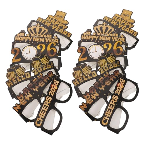 KOMBIUDA 5 Sätze Neujahrsbrillen aus Leichtem Papier Glitzernde Happy Year Partybrillen Vielseitige Nye Dekoration Einweg Foto-requisiten für Silvester Feier KOMBIUDA 5 Sätze Neujahrsbrillen aus Leichtem Papier Glitzernde Happy Year Partybrillen Vielseitige Nye Dekoration Einweg Foto-requisiten für Silvester Feier von KOMBIUDA