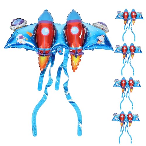 KOMBIUDA 5 Stück Raketenflügelballon Große Geburtstagsballons Große Ornamente Für Kinderkostüm Flügelballon Raketenflügel Folienballon Raketenparty Dekoration Cosplay von KOMBIUDA