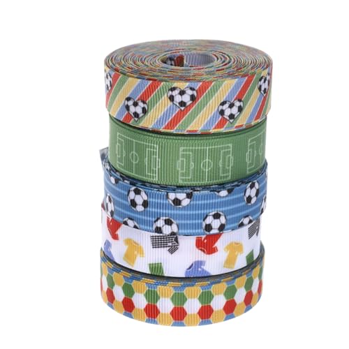 KOMBIUDA 5 Stück Teiliges Fußball Dekorationsband für Bastelarbeiten Sportliche Wimpel für Party Geschenkverpackung und Diy Nähprojekte Designs Je Yards KOMBIUDA 5 Stück Teiliges Fußball Dekorationsband für Bastelarbeiten Sportliche Wimpel für Party Geschenkverpackung und Diy Nähprojekte Designs Je Yards von KOMBIUDA