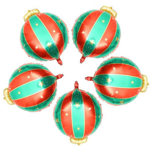 KOMBIUDA 5 Stück Weihnachtsballondekoration weihnachtsbaumdeko weihnachtsbäume geschmückt weihnachtsdeco Weiß Weihnachten exquisites Ballondekor dekorativer Partyballon Aluminiumfolie von KOMBIUDA