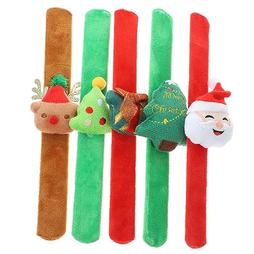 KOMBIUDA Weihnachten Thema Slap Armbänder 5 Stücke Plüsch Cartoon Armband Decor Für Party KOMBIUDA Weihnachten Thema Slap Armbänder 5 Stücke Plüsch Cartoon Armband Decor Für Party von KOMBIUDA