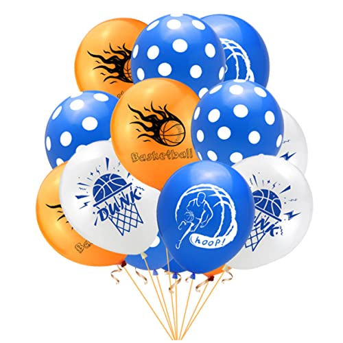 KOMBIUDA 50 Stück Basketballballon Orange Und Weiße Luftballons Party Basketball-ballons Dekorationen Latex-ballon Mit Basketballmotiv Basketballballon Aus Latex Orange von KOMBIUDA