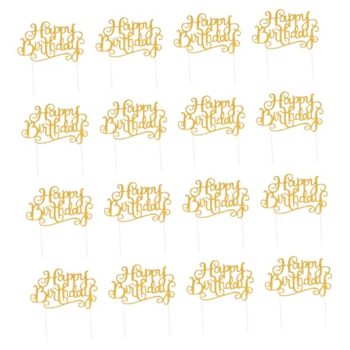 KOMBIUDA 50 Stück Cupcake-dekor-topper Cupcake-dekorationen Kuchendekorationen Kucheneinlage Karte Mehrfarbig Geburtstag von KOMBIUDA