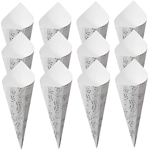 KOMBIUDA 50 Stück Papierblütenkonen Hochzeitsdeko mit Noten Design für Blütenblätter und Konfetti Langlebige Verpackung für Blumensträuße und Feiern KOMBIUDA 50 Stück Papierblütenkonen Hochzeitsdeko mit Noten Design für Blütenblätter und Konfetti Langlebige Verpackung für Blumensträuße und Feiern von KOMBIUDA