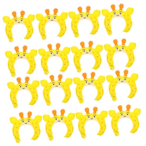 KOMBIUDA 50 Stück Stirnband Aluminiumfolie Ballon Party Ballon-Haarreifen stirnbänder küchendekoration geburtstagseinladungen tierische stirnbänder Ballons mit Stirnband Yellow von KOMBIUDA