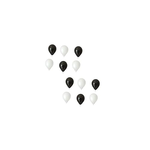 KOMBIUDA 50 Stück schwarzer Ballon Luftballons latex ballons ballongas hochzeitslaken luftbalons weiße Perlenballons Poker-Ballons Foto Feier Hochzeitsballon Latexballon Partyballons runden von KOMBIUDA