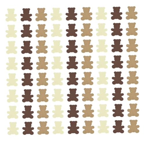 KOMBIUDA 500 Stück Bärenkonfetti Papierkonfetti Für Babyparty Tischdeko Bärenform Dekoration Neutral von KOMBIUDA