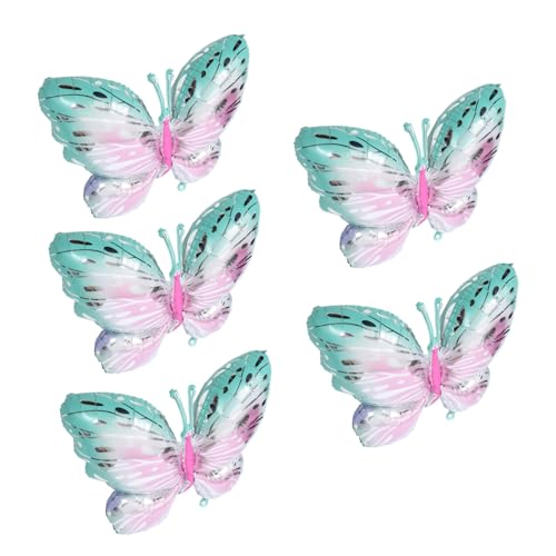 KOMBIUDA 5St Schmetterlingsballon aus Aluminiumfolie aufblasbarer Schmetterling Schmetterlings-Mylar-Luftballons kinder party kinderparty Brautballons Outdoor-Dekor Geburtstagsparty-Zubehör von KOMBIUDA