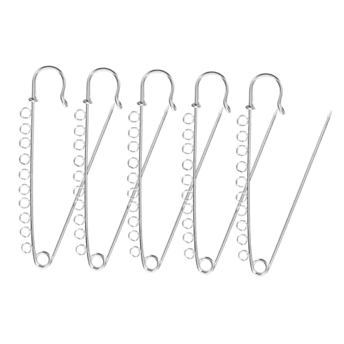 KOMBIUDA 5St Sicherheitsnadel farbige Wäscheklammern Hemdklammern für Damenbekleidung Broschennadeln für Mantelnadel alfileres Socken-Charms-Pins Pullover-Clip Stift Metall Silver KOMBIUDA 5St Sicherheitsnadel farbige Wäscheklammern Hemdklammern für Damenbekleidung Broschennadeln für Mantelnadel alfileres Socken-Charms-Pins Pullover-Clip Stift Metall Silver von KOMBIUDA
