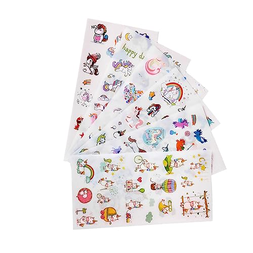 KOMBIUDA 6 Blatt Cartoon-Einhorn-Aufkleber Selbstklebende Scrapbook-washi-Aufkleber Dekorative Fotoaufkleber Für Geschenkpapier Und Boxen KOMBIUDA 6 Blatt Cartoon-Einhorn-Aufkleber Selbstklebende Scrapbook-washi-Aufkleber Dekorative Fotoaufkleber Für Geschenkpapier Und Boxen von KOMBIUDA