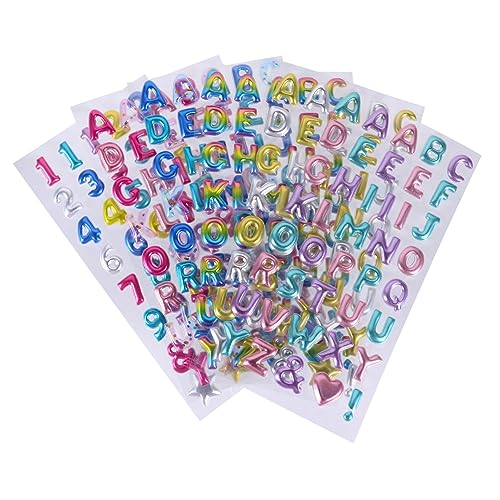KOMBIUDA 6 Bögen Dreidimensionale Aufkleber Puzzle Zahlen Und Alphabet Dekorative Aufkleber Für Geschenkpapier Karten Umschläge KOMBIUDA 6 Bögen Dreidimensionale Aufkleber Puzzle Zahlen Und Alphabet Dekorative Aufkleber Für Geschenkpapier Karten Umschläge von KOMBIUDA