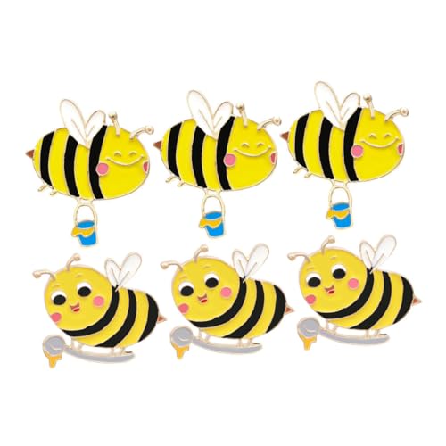 KOMBIUDA Bienenbrosche Metall Ebene Brosche Cartoon Süße Abzeichen Für Kleidung Rucksack Taschen Nadeln Für Frauen Kinder KOMBIUDA Bienenbrosche Metall Ebene Brosche Cartoon Süße Abzeichen Für Kleidung Rucksack Taschen Nadeln Für Frauen Kinder von KOMBIUDA