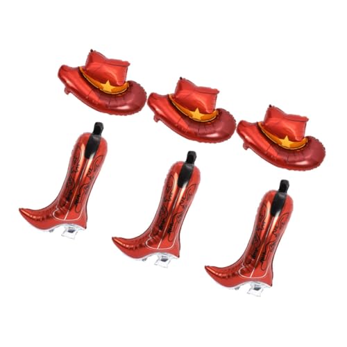 KOMBIUDA 6 Stück Cowboyhut und Stiefel Folienballons für Cowgirl Geburtstags und Partydekorationen Langlebige und Auffällige Partyaccessoires KOMBIUDA 6 Stück Cowboyhut und Stiefel Folienballons für Cowgirl Geburtstags und Partydekorationen Langlebige und Auffällige Partyaccessoires von KOMBIUDA