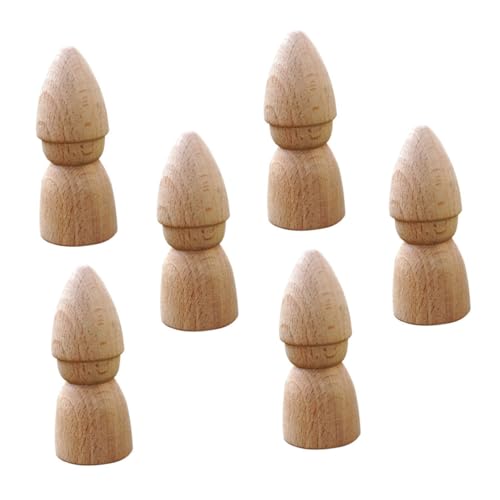KOMBIUDA 6 Stück Diy Holzfiguren Handgefertigte Puppenspielzeuge Handbemalte Puppen Zum Basteln Holzornamente Für Kinder KOMBIUDA 6 Stück Diy Holzfiguren Handgefertigte Puppenspielzeuge Handbemalte Puppen Zum Basteln Holzornamente Für Kinder von KOMBIUDA