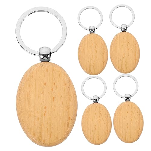 KOMBIUDA 6 Stück Holz Schlüsselanhänger Blanko Beschriftbare Holztags mit Schlüsselringen für DIY Bastelprojekte Dekoration und KOMBIUDA 6 Stück Holz Schlüsselanhänger Blanko Beschriftbare Holztags mit Schlüsselringen für DIY Bastelprojekte Dekoration und von KOMBIUDA