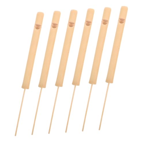 KOMBIUDA 6 Stück Holz Vogelpfeife Mini Flöten Musikinstrumente Vogelruf Pfeifen Lernspielzeug für Outdoor Spiel und Musikalische Früherziehung von KOMBIUDA
