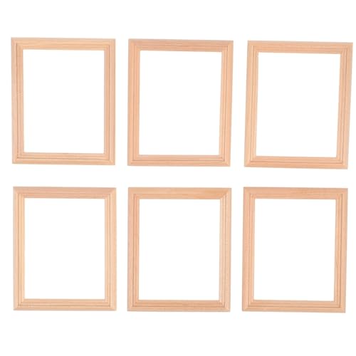 KOMBIUDA 6 Stück Kleiner Albumrahmen Bilderrahmen Mini Puppe Dollhouse -lieferungen Fotohalter Für Kunsthandwerkliche Verzierungen Stütze Mikrowelt Liefert Mikro-fotorahmen Hölzern KOMBIUDA 6 Stück Kleiner Albumrahmen Bilderrahmen Mini Puppe Dollhouse -lieferungen Fotohalter Für Kunsthandwerkliche Verzierungen Stütze Mikrowelt Liefert Mikro-fotorahmen Hölzern von KOMBIUDA