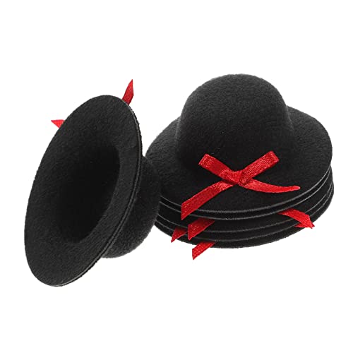 KOMBIUDA 6 Stück Mini-zylinder Zubehör Strohhut Mini-teeparty-hüte Kleine Hüte Am Kleinsten Partyartikel Partyhüte Für Geburtstagskinder Topper Schutzhelm Kappe Sombrero Stoff Black KOMBIUDA 6 Stück Mini-zylinder Zubehör Strohhut Mini-teeparty-hüte Kleine Hüte Am Kleinsten Partyartikel Partyhüte Für Geburtstagskinder Topper Schutzhelm Kappe Sombrero Stoff Black von KOMBIUDA