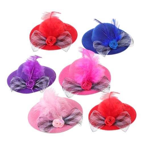 KOMBIUDA 6 Stück Teiliges Mini Puppenhut Kleine Handgefertigte Partyhüte aus Stoff Glatte Kanten Angenehmes Tragegefühl für Puppendekoration und Bastelprojekte bei Teepartys KOMBIUDA 6 Stück Teiliges Mini Puppenhut Kleine Handgefertigte Partyhüte aus Stoff Glatte Kanten Angenehmes Tragegefühl für Puppendekoration und Bastelprojekte bei Teepartys von KOMBIUDA