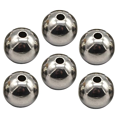 KOMBIUDA 6 Stück Edelstahlperlen Zum Schmuckherstellen Abstandsperlen Halskettenperlen Wiegenkugeln DIY-perlenornament KOMBIUDA 6 Stück Edelstahlperlen Zum Schmuckherstellen Abstandsperlen Halskettenperlen Wiegenkugeln DIY-perlenornament von KOMBIUDA