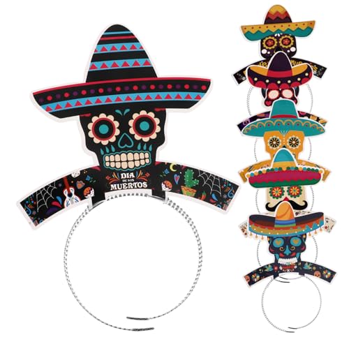 KOMBIUDA 6er Satz Mexikanische Stirnbänder Haarreifen Party Zubehör Cinco De Mayo Fiesta Haaraccessoires von KOMBIUDA
