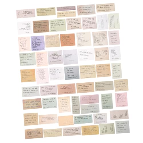 KOMBIUDA 60 Stück Teiliges Vintage Scrapbooking Sticker mit Inspirierenden Zitaten Selbstklebend Wasserfest für DIY Journal Planer Notizbuch für Jugendliche und Kreative KOMBIUDA 60 Stück Teiliges Vintage Scrapbooking Sticker mit Inspirierenden Zitaten Selbstklebend Wasserfest für DIY Journal Planer Notizbuch für Jugendliche und Kreative von KOMBIUDA