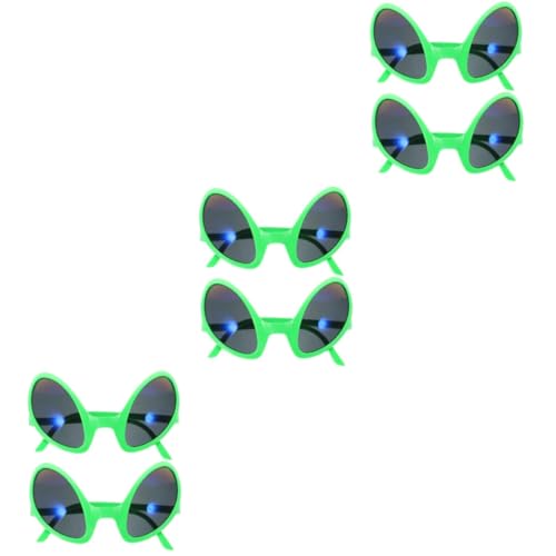 KOMBIUDA 6stücke Lustige Alienbrillen Bunte Sonnenbrille Für Kostümpartys Foto-props Und Ausgefallene Accessoires Für Halloween Und Kostüm-events von KOMBIUDA