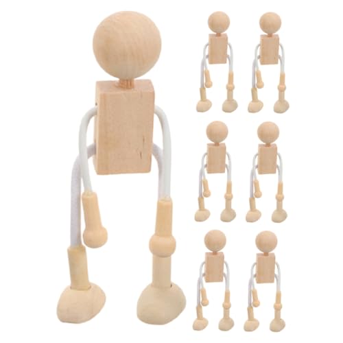 KOMBIUDA 7-teilige Unbemalte Holzfiguren Zum Bemalen Basteln Und Spielen Für Kinder Ungestrichenes Holzspielzeug Für DIY-projekte Und Kreative Aktivitäten KOMBIUDA 7-teilige Unbemalte Holzfiguren Zum Bemalen Basteln Und Spielen Für Kinder Ungestrichenes Holzspielzeug Für DIY-projekte Und Kreative Aktivitäten von KOMBIUDA