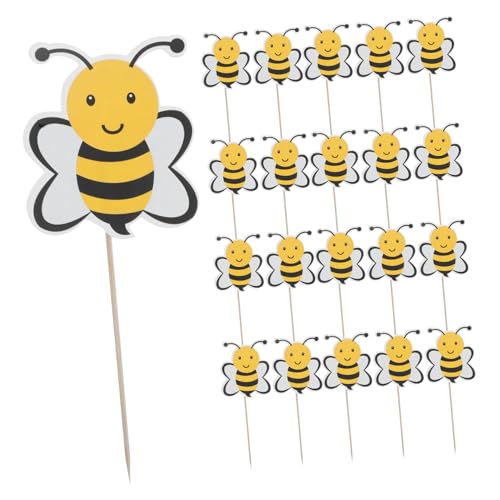 KOMBIUDA 72 Stück Teiliges Bee Cake Cup Top Decoration Niedliche Bienen Cupcake Picks Cartoon design Vielseitig für Geburtstagsfeiern Babypartys Einfache Anwendung Tortendeko für KOMBIUDA 72 Stück Teiliges Bee Cake Cup Top Decoration Niedliche Bienen Cupcake Picks Cartoon design Vielseitig für Geburtstagsfeiern Babypartys Einfache Anwendung Tortendeko für von KOMBIUDA