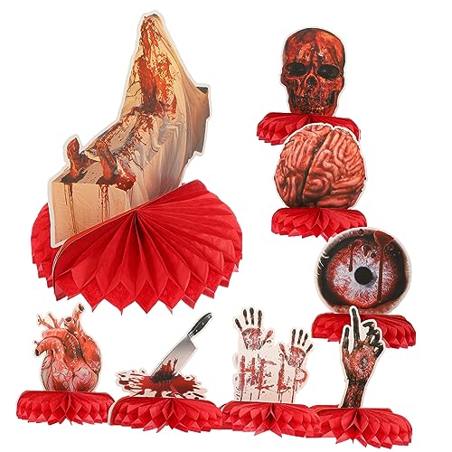 KOMBIUDA 8 Stück Halloween-Wabenschmuck Halloween wanddeko Halloween Party Honeycomb Dekoration Halloween-Wabentisch Festival Tür Horror Wabendekorationen Halloween-Partydekorationen Papier von KOMBIUDA