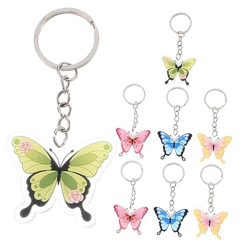 KOMBIUDA 8 Stück Teiliges Schmetterling Schlüsselanhänger Bunte Deko Anhänger Multifunktional als Schlüsselring Modisches für Studenten Farblich Gemischte Bag Pendant Dekoration von KOMBIUDA