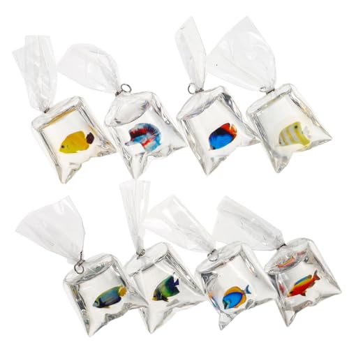 KOMBIUDA 8st Transparenter Fischschmuck Aus Kunstharz Meerestier-anhänger DIY-halskettenherstellung -Ornament Fischanhänger Harzanhänger Für Schmuck Ohrringe Selber Machen Plastik KOMBIUDA 8st Transparenter Fischschmuck Aus Kunstharz Meerestier-anhänger DIY-halskettenherstellung -Ornament Fischanhänger Harzanhänger Für Schmuck Ohrringe Selber Machen Plastik von KOMBIUDA