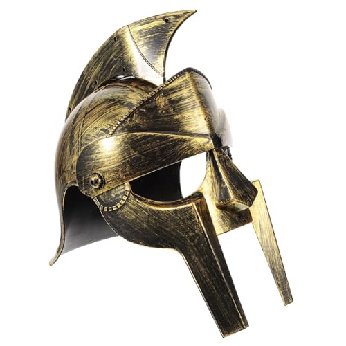 KOMBIUDA Antiker Römischer Helm Krieger Römisches Helmkostüm Soldat-partyhut Mythologie Helmreplik Partyhut-requisite Römischer Soldatenhelm Für Erwachsene Helm Kostüm Kopfbedeckung Plastik von KOMBIUDA