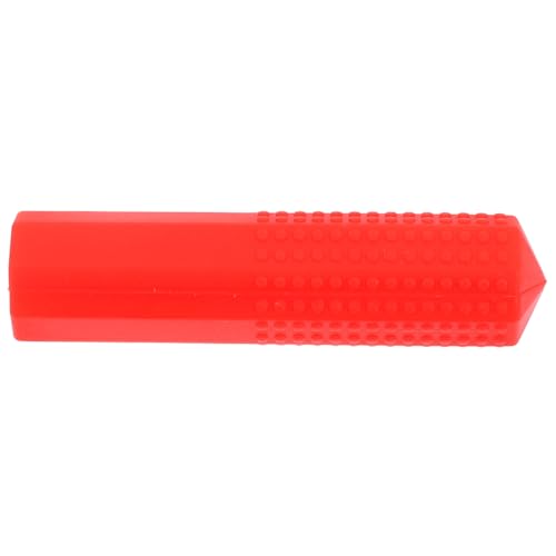 KOMBIUDA Bleistiftkappe Bleistiftaufsatz für Kaubarer Radiergummi-Topper Silikon-Radiergummi-Aufsatz -Radiergummi-Aufsatz Bleistifthüllen für Holzstifte Kieselgel rot von KOMBIUDA