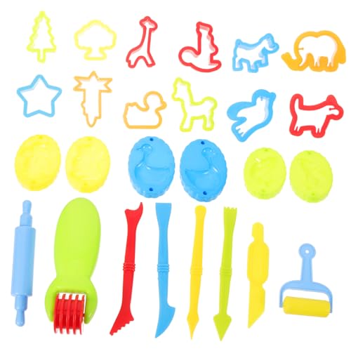 KOMBIUDA Clay Tool Set Teilig Sichere DIY Modellierwerkzeuge für Kleinkinder Handliche Knetwerkzeuge zum Schneiden Formen Walzen und Gestalten Fördert Kreativität und Feinmotorik von KOMBIUDA
