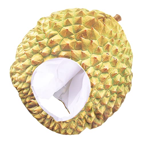 KOMBIUDA Durian-Kopfbedeckung tiermütze faschingskostüm fastnachtskostüm Kostümzubehör lustige Partymütze Tiara Kappen Party-Plüsch-Hut Kostüm Hut Obst Kleidung Jacke Partyhut Kind Stoff von KOMBIUDA