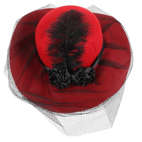 KOMBIUDA Eleganter Damen Fascinator Hut mit Netzstoff Schleier und Blumenapplikation Leichter Vintage Party Hochzeitshut Dekorativer Kopfschmuck für Hochzeitsgäste und Festliche Anlässe KOMBIUDA Eleganter Damen Fascinator Hut mit Netzstoff Schleier und Blumenapplikation Leichter Vintage Party Hochzeitshut Dekorativer Kopfschmuck für Hochzeitsgäste und Festliche Anlässe von KOMBIUDA