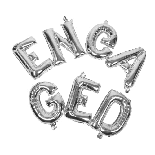 KOMBIUDA Engagement Ballons Silber Metallic Große Folienballons Engaged für Verlobungsparty Einfache Montage Wiederverwendbar als Fotohintergrund und Dekoration KOMBIUDA Engagement Ballons Silber Metallic Große Folienballons Engaged für Verlobungsparty Einfache Montage Wiederverwendbar als Fotohintergrund und Dekoration von KOMBIUDA