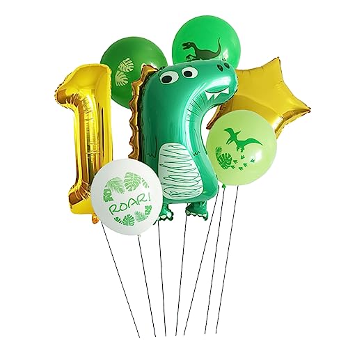 KOMBIUDA Geburtstag Luftballons thematisiert Dinosaurier-Geburtstagsdekoration dinozug dinosaurs balloon zahlen luftballon Ballons Dinosaurier Ballons Geburtstagsfeier Aluminiumfolie Golden von KOMBIUDA